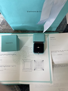 捡漏95新tiffany蒂芙尼26分公主方钻戒