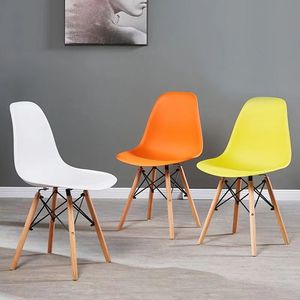 塑料靠背小椅子成人加厚北欧网红伊姆斯椅郁金香现代简约家用餐椅
