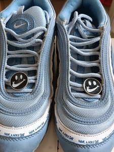 nike air max 97白蓝 笑脸 雾霾蓝 男女同款