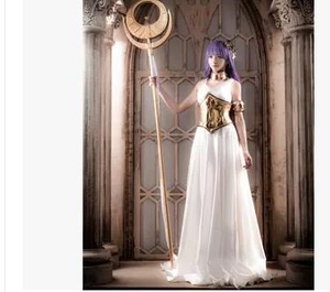 圣斗士星矢cos女神 雅典娜cosplay服装 特价 现货出售