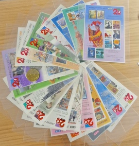日本1999～2000年“20世纪回顾”邮票大版1-17集大