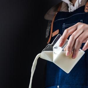 耀鑫方形耐高温玻璃牛奶盒创意半品脱鲜奶盒杯子营养早餐可微波