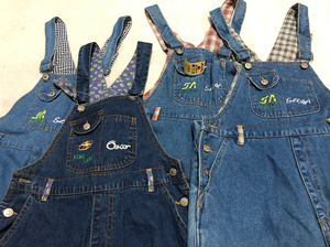 复古古着vintage牛仔背带裤