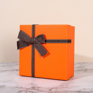 ins风抖音网红高级礼品盒子橙色礼物包装盒口红盒子伴娘手办礼