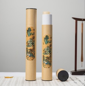 画筒宣纸收纳筒手抄佛经收纳筒便携式收藏品精装书画作品收藏筒锦