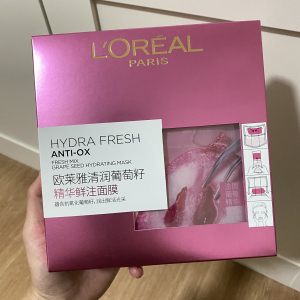 欧莱雅葡萄籽鲜注面膜