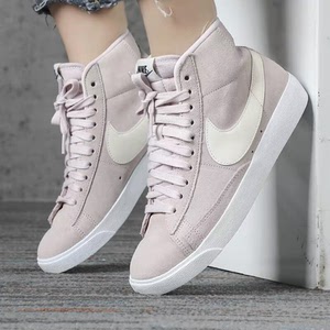 nike耐克女鞋2020春季blazer mid樱花粉开拓者