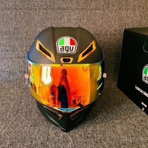 agv帝王版pista玻璃钢黑金70周年雪屋黑红轨迹摩托车头