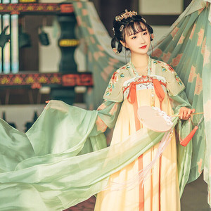 汉尚华莲时锦改良汉服女正品原创齐胸衫裙日常中国风学生夏季现货