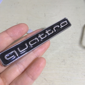 奥迪a6l/a4l四驱尾标中网标志排量高配车标q3改装quattro装饰贴纸226