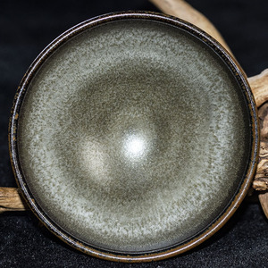 柴烧【灰贝盏】杨华华 建阳建盏主人杯 口径9 q64