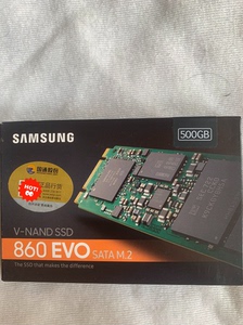 三星固态硬盘860EVO/500G， M.2接口，全新未拆封