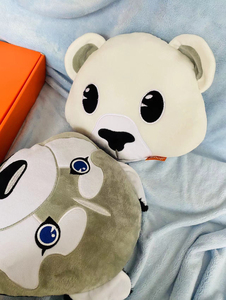 外贸单 国外emoji正品哦,小熊靠垫抱枕午休枕
