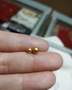 4毫米古法小金珠,足金999,硬金工艺厚壁不易变形.