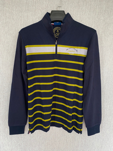 48码金鲨男装春秋款商务休闲条纹长袖t恤衫