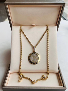 特价0662800元 宝格丽限量停产款大饼满钻项链,客户15年