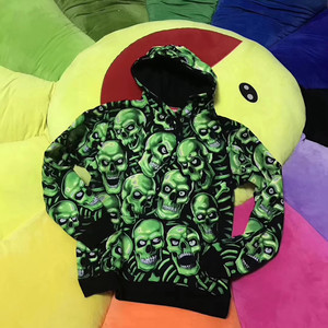 小飞机sup夜光骷髅卫衣supreme