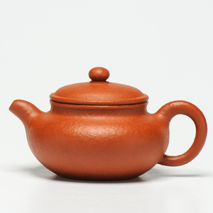 宜兴名家夏晓珽纯手工紫砂壶景舟仿古鱼籽朱泥200cc