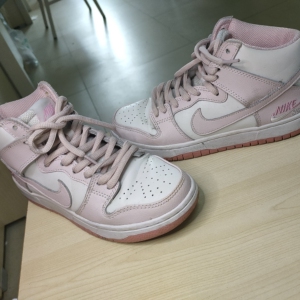 【nike耐克女鞋sb dunk美国梦之队樱花粉白粉高帮休