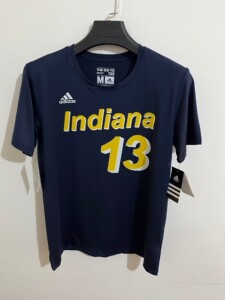 阿迪nba步行者队乔治短袖球衣,速干t恤,全新带吊牌,印花轻