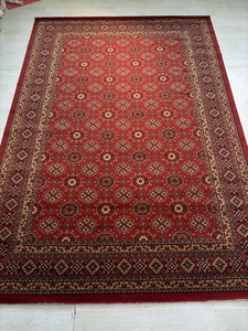#地毯土耳其进口羊毛地毯美式复古客厅卧室红色茶几厚地毯。