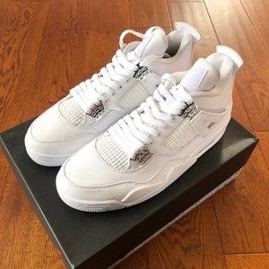 二手正品air jordan 4retro aj4纯白 白猫