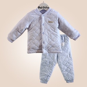 婴儿宝宝夹棉内衣套装 绗绣～博力阳光品牌