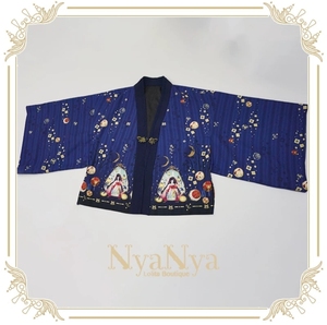 nyanya 辉夜兔羽织 宝石蓝藏蓝色 印花版