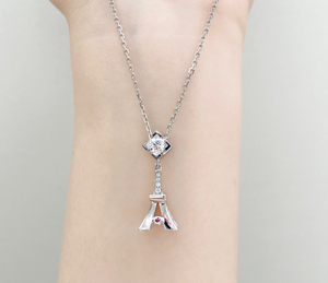 ido埃菲尔铁塔32分钻石吊坠