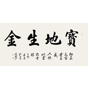 刘道林《宝地生金》手写真迹书法 客厅书房办公室名家字画