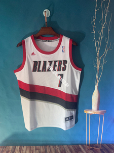 布兰登罗伊球衣开拓者7号 白色  刺绣版 高端定制