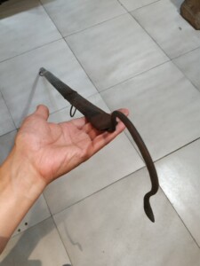 清代大漆铜钩鸟笼扁担 老遛鸟扁担 老鸟具