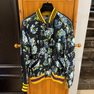 gucci/古驰 真丝清凉薄外套 男士棒球服夹克