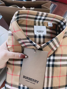 宝格丽格子衬衫 男女同款 全新