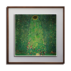 【热拍】克里姆特《向日葵》艺术衍生品 绿色花卉挂画送礼佳品