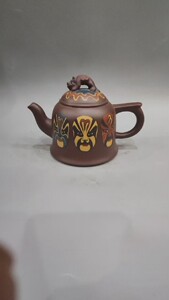 国家工艺美术大师陈胖全手工绞泥紫砂壶,脸谱国粹紫砂壶镇店之宝