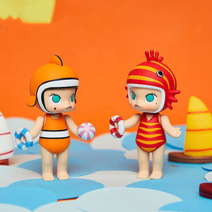 molly海洋系列盲盒popmart泡泡玛特茉莉手办摆件职业