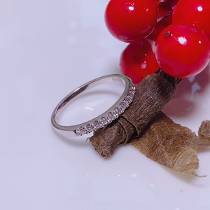 enzo专柜正品18k白金钻石排钻休闲叠戴戒指