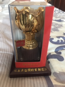 香港旅游纪念品礼物2件 紫金花模型带音乐 钥匙链瓶起子礼盒