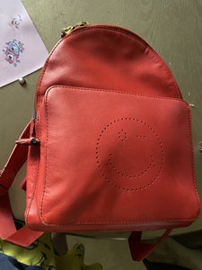 880人付款淘宝anya hindmarch 安雅大眼睛 小牛皮双肩包ningxianwen