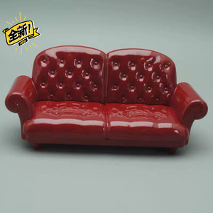 正版散货森林家族森贝儿迷你食玩红色沙发茶几台儿童女孩过家家玩