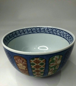 吾山窑彩绘花卉大碗,拉面碗,单只价格,日本回流瓷器,尺寸见图