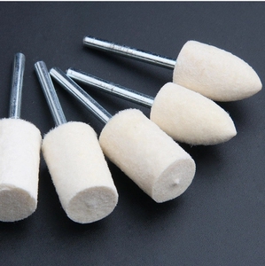 羊毛磨头,毛毡抛光电动磨头,电磨机配件 羊毛轮,镜面,圆柱型