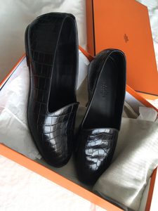 爱马仕hermes 男式鳄鱼皮鞋,走秀款,看到图册很喜欢,就