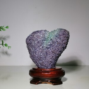 印尼紫葡萄玛瑙摆件象形石