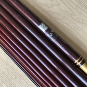 日本进口二手禧玛诺透明玻璃钢溪流鱼竿 天平小继振出琥珀短节便