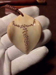 三界牌 养殖梅花鹿三界 骨质玉化,迷踪纹路,高密瓷白,万