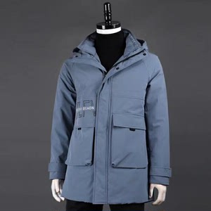 金丝狐男士羽绒服保暖秋冬季男装厚款外套男装保暖连帽上衣