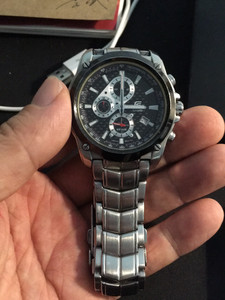 卡西欧手表ef524 5051 手表换电池后时间不走了,秒表