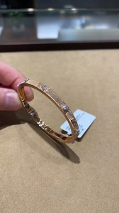 布契拉提macri玫瑰金手镯5mm10钻17号_阿里巴巴找货神器